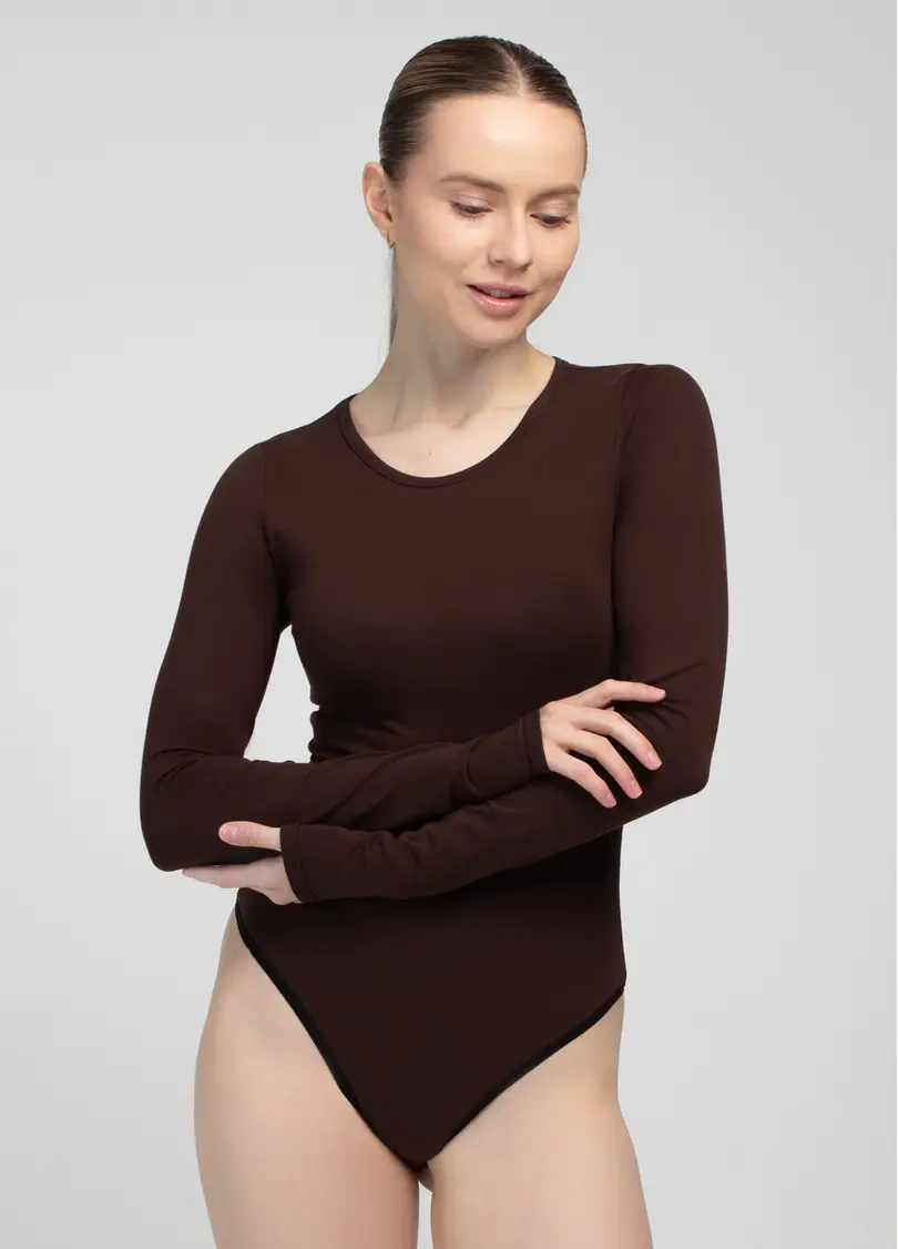 Бавовняне боді Body line 3307/010 coffee (коричневий)