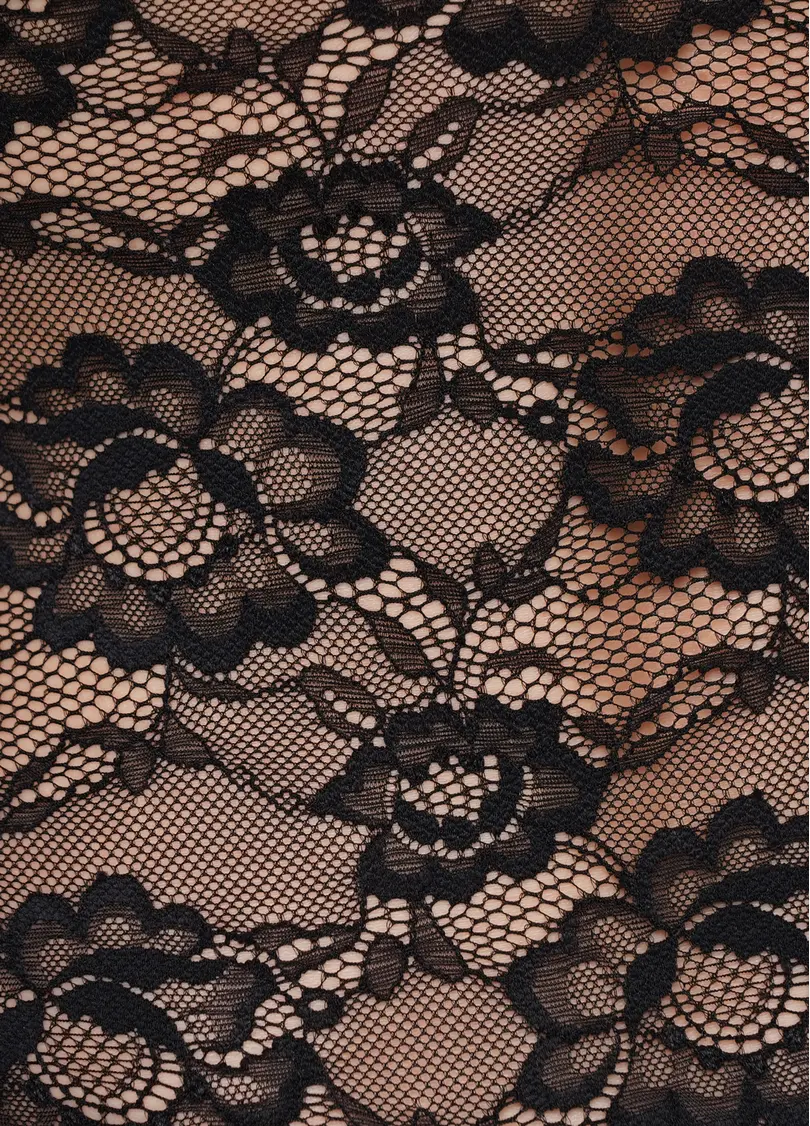 Мереживне боді з відкритою спиною ROSA 3103/061 black (чорний)