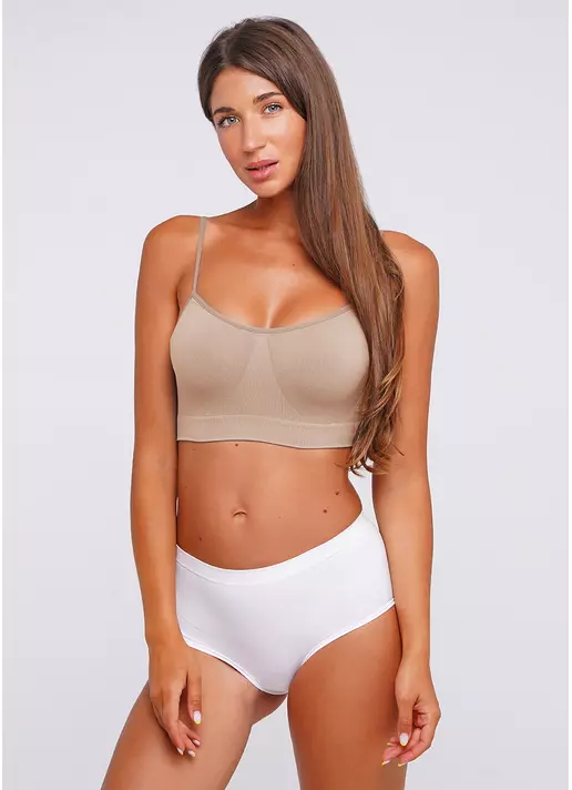 Безшовний топ BRASSIERE naturale (бежевий)