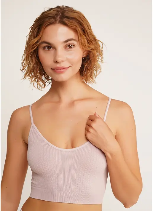 Фактурний безшовний топ майка CAMI TOP BRAID burnished lilac (рожевий)