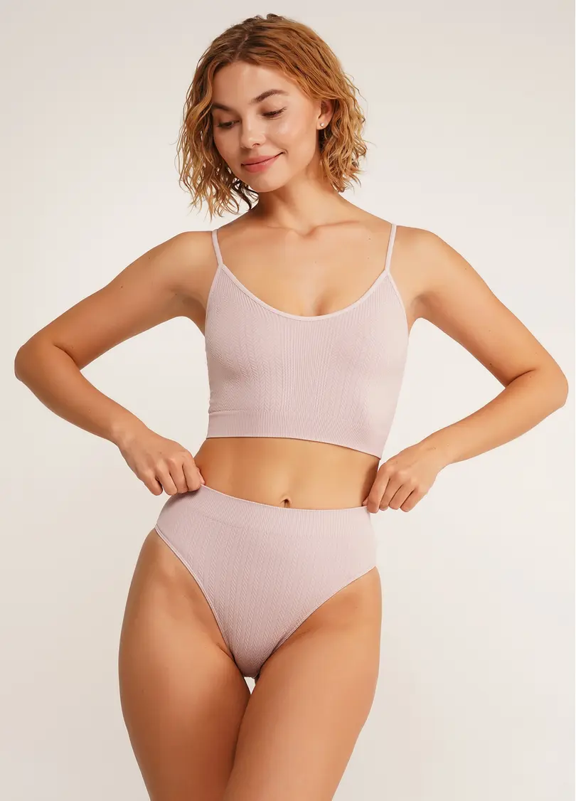 Фактурний безшовний топ майка CAMI TOP BRAID burnished lilac (рожевий)