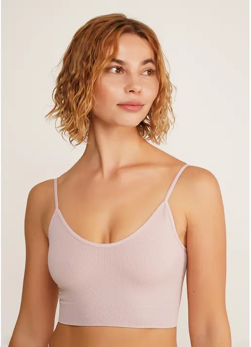 Безшовний топ майка з фактурним візерунком CAMI TOP GRAIN burnished lilac (рожевий)