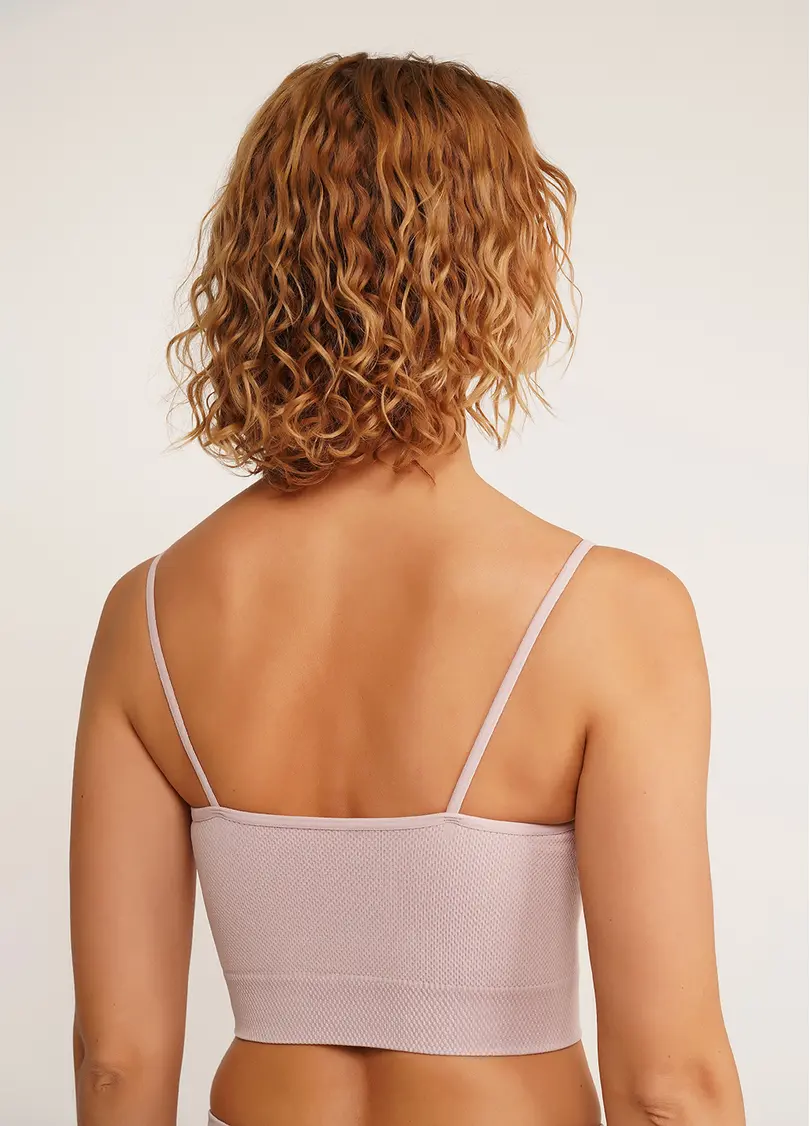 Безшовний топ майка з фактурним візерунком CAMI TOP GRAIN burnished lilac (рожевий)