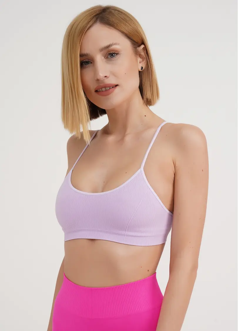 Топ на бретелях в рубчик CAMI TOP RIB orchid bloom (фіолетовий)