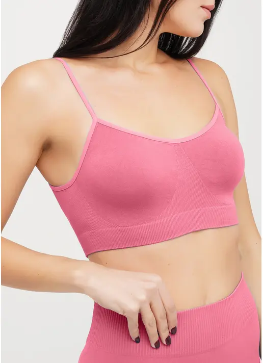 Безшовний топ на бретелях CAMI TOP bubblegum (рожевий)
