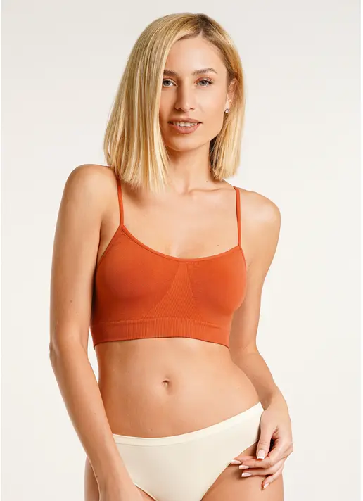 Безшовний топ на бретелях CAMI TOP burnt sienna (помаранчевий) Безшовний топ на бретелях CAMI TOP burnt sienna (помаранчевий)