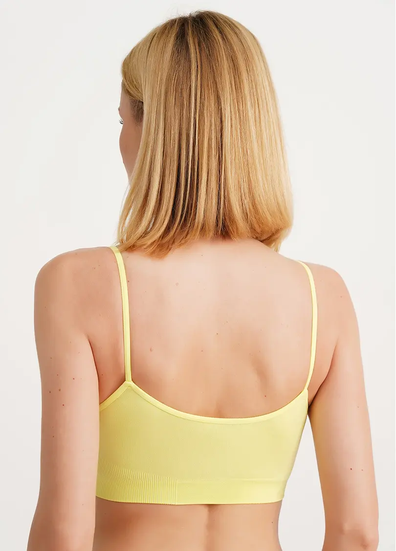 Безшовний топ на бретелях CAMI TOP charlock (жовтий)