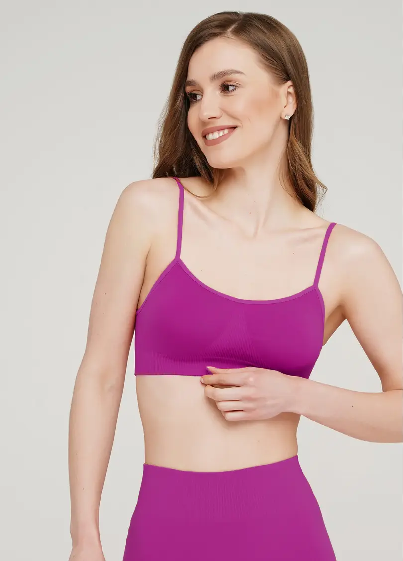 Безшовний топ на бретелях CAMI TOP dahlia (фіолетовий)