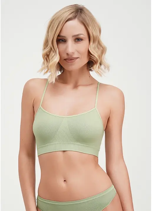 Безшовний топ на бретелях CAMI TOP kohlrabi (зелений) Безшовний топ на бретелях CAMI TOP kohlrabi (зелений)