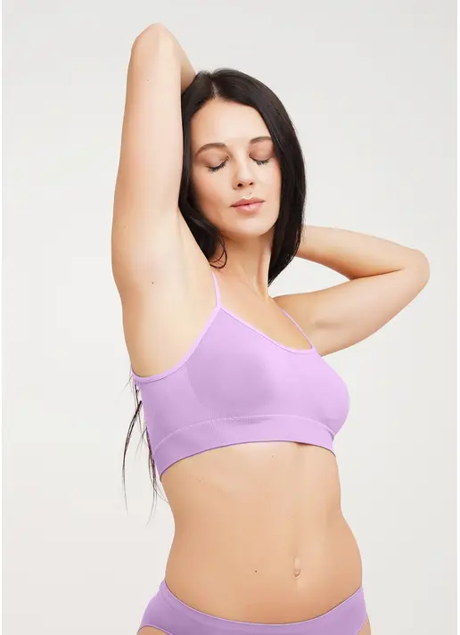 Безшовний топ на бретелях CAMI TOP orchid bloom (фіолетовий)