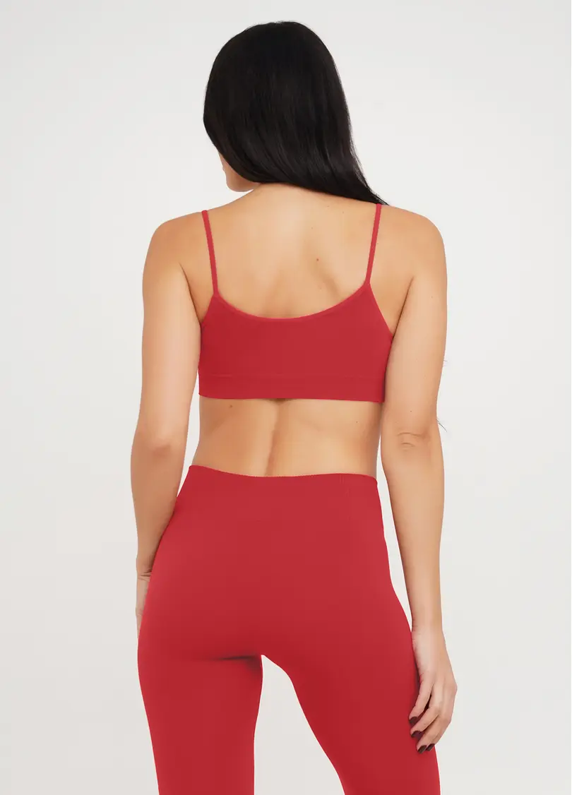 Безшовний топ на бретелях CAMI TOP poinciana (червоний)