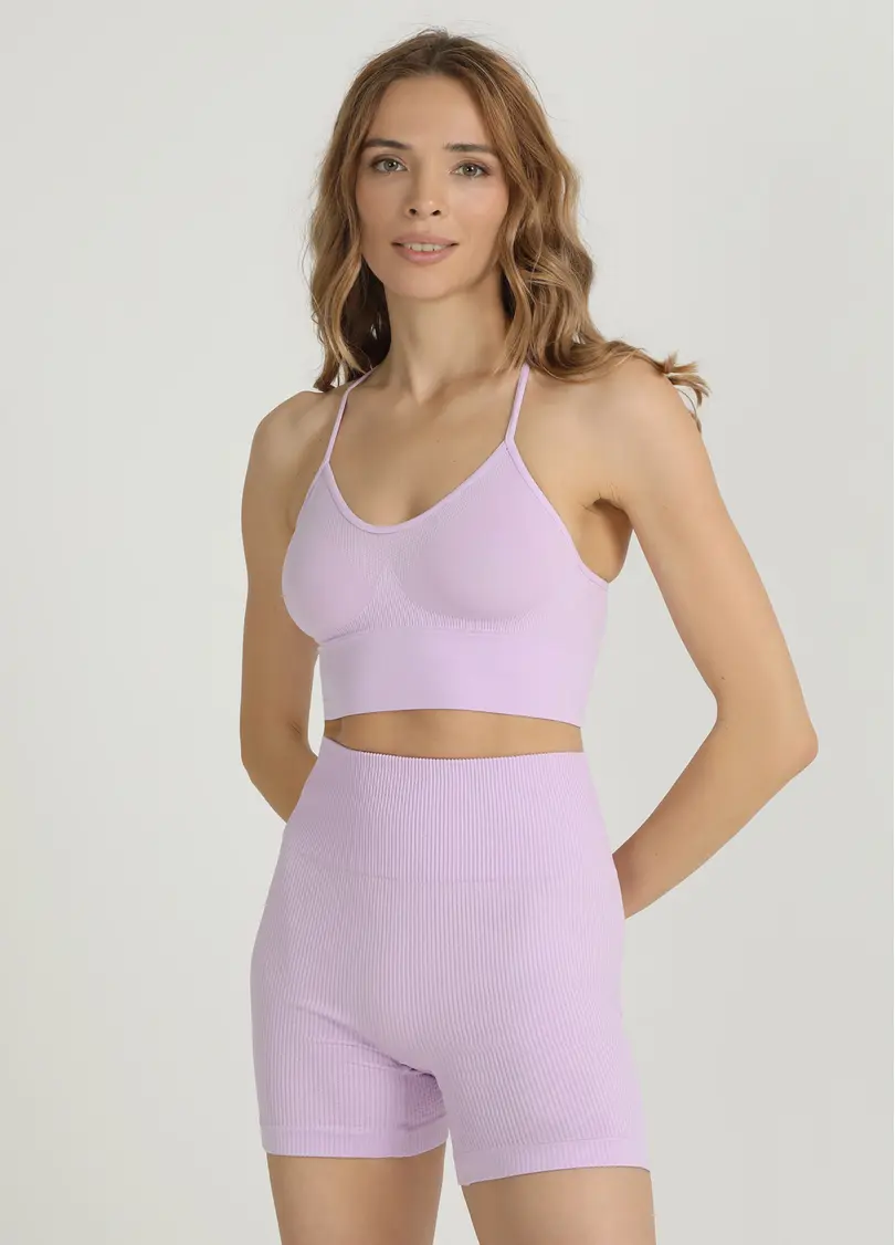 Безшовний топ з боковою підтримкою FLEX TOP orchid bloom (фіолетовий)