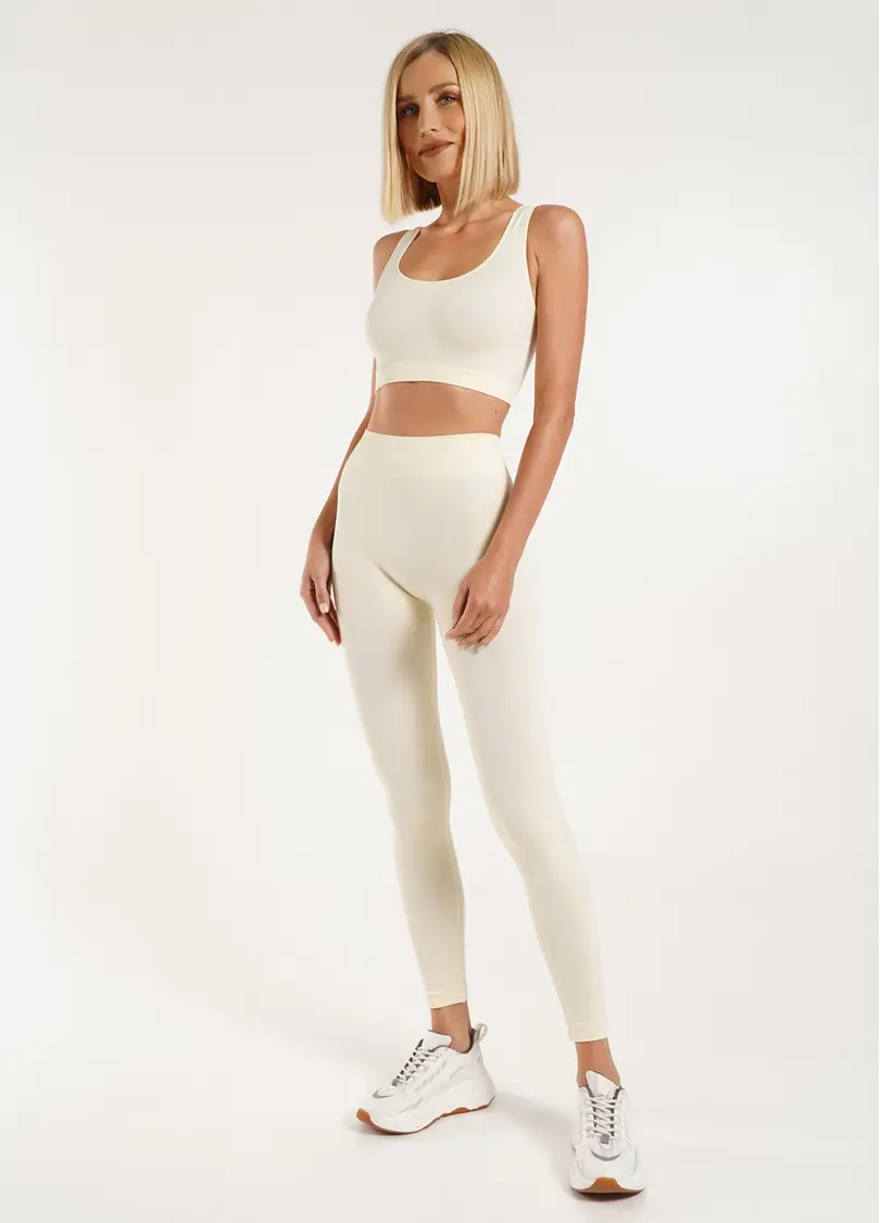Безшовний топ на широких бретелях TANK TOP vanilla (жовтий)