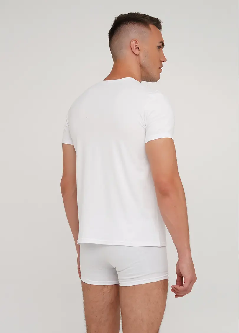 Класична чоловіча футболка Adam 49/409/010 white (білий)
