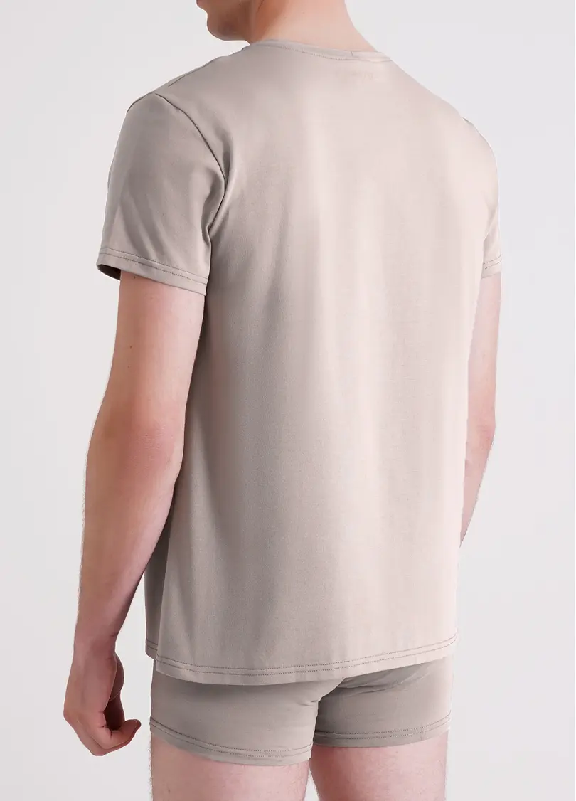 Чоловіча футболка з бавовни G-MAN 4601/010 mushroom beige (бежевий)