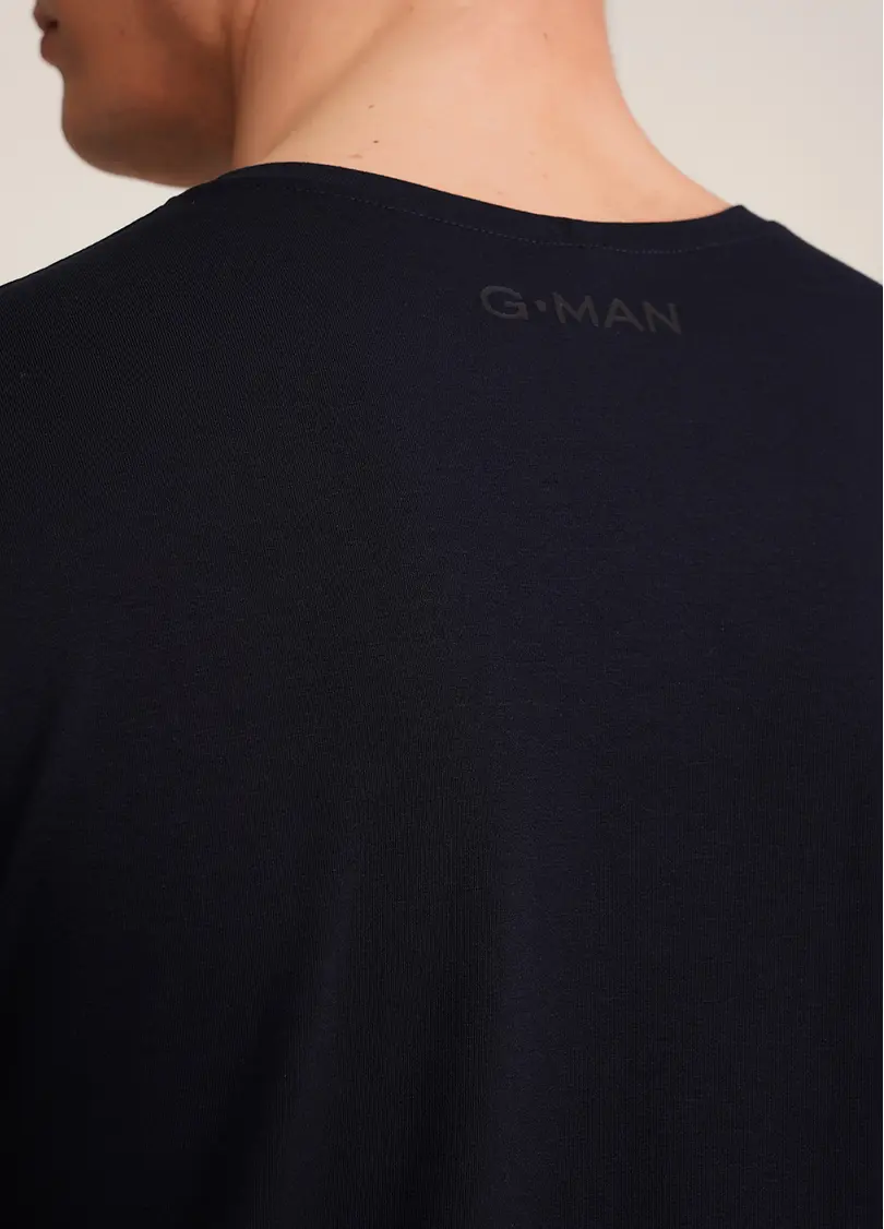 Чоловіча футболка з бавовни G-MAN 4601/010 navy (синій)