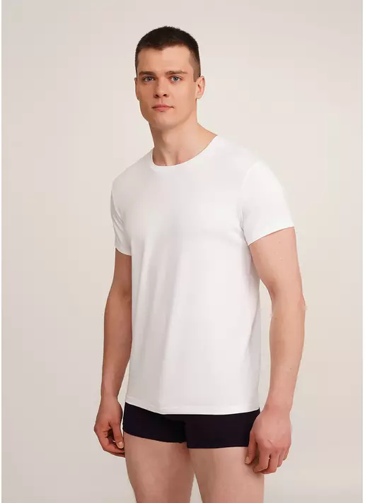 Чоловіча футболка з бавовни G-MAN 4601/010 white (білий) Чоловіча футболка з бавовни G-MAN 4601/010 white (білий)