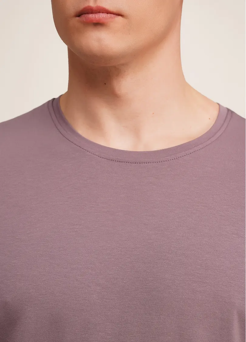 Чоловіча футболка бавовняна T-SHIRT CLASSIC MEN 4601/010 muted mauve (рожевий)