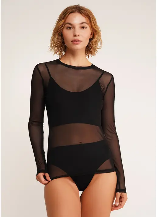 Лонгслів з сітки AIR MESH 7001/070 black (чорний)