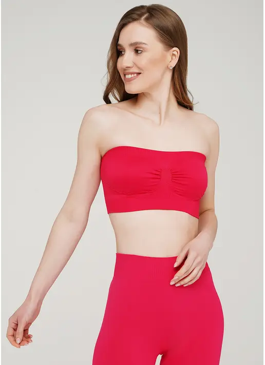 Топ бандо BANDEAU (яскраво-рожевий)