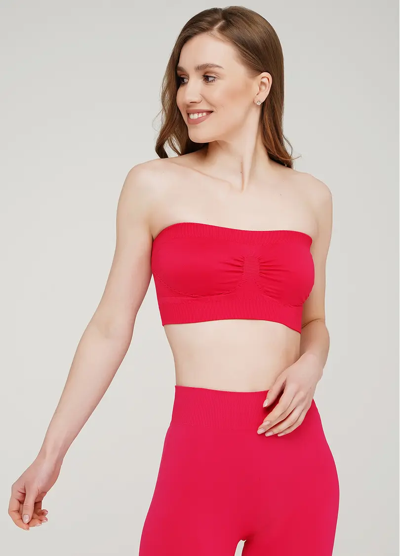 Топ бандо BANDEAU (яскраво-рожевий)