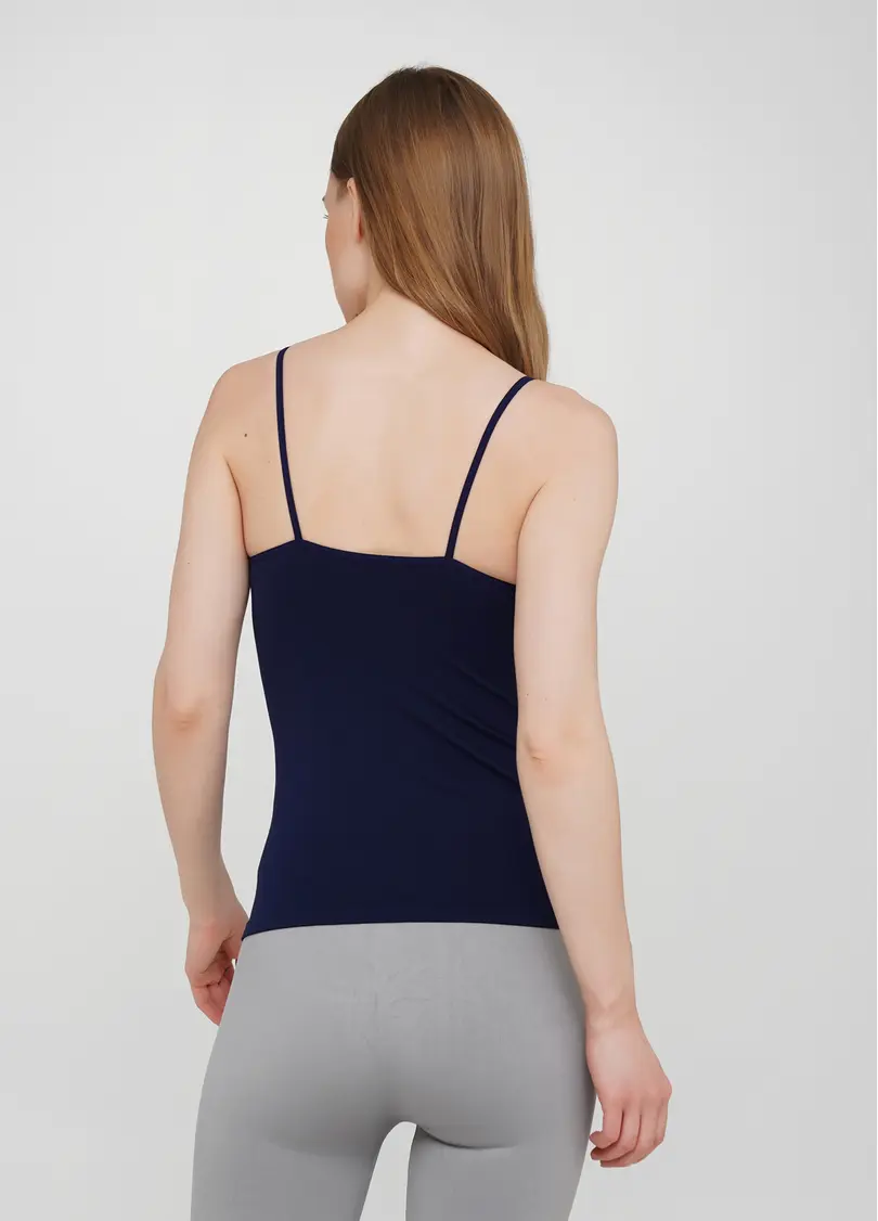 Майка на тонких бретелях безшовна CAMISOLE COLOR rhodonite (синій)