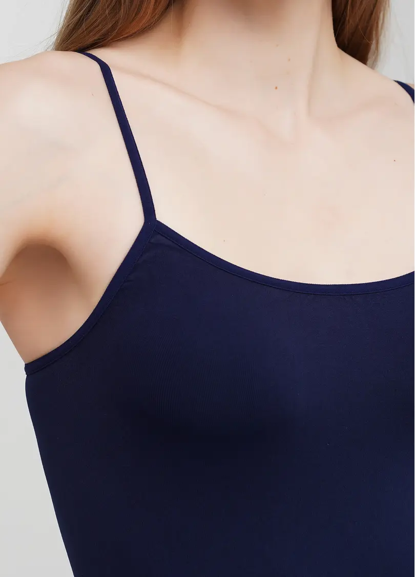 Майка на тонких бретелях безшовна CAMISOLE COLOR rhodonite (синій)