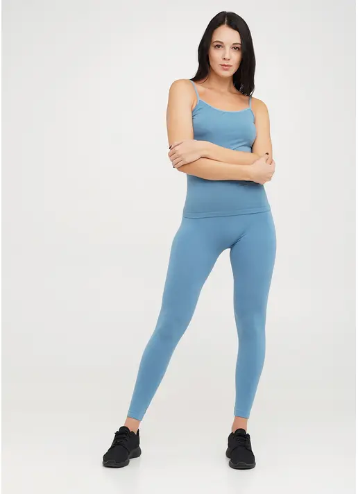 Майка на тонких бретелях безшовна CAMISOLE COLOR spring lake (блакитний)