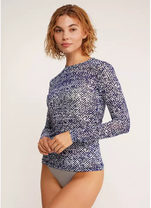 Лонгслів сітка в піксель PIXEL MESH 7001/070 moonlight blue (блакитний)