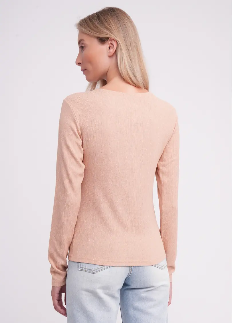 Лонгслів з жатки RUMPLE RICH 7002/260 light beige (бежевий)