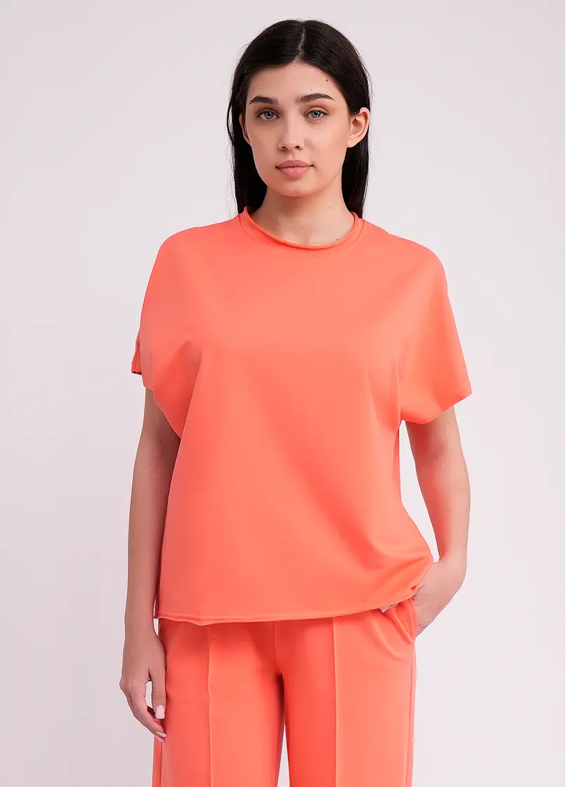 Футболка-кімоно з бавовни STREET STYLE 4814/180 dried carrot (помаранчевий)