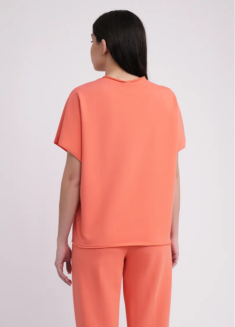 Футболка-кімоно з бавовни STREET STYLE 4814/180 dried carrot (помаранчевий)