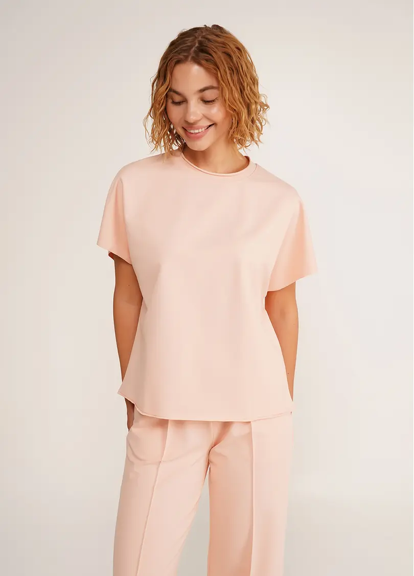 Футболка-кімоно з бавовни STREET STYLE 4814/180 peach pink (рожевий)
