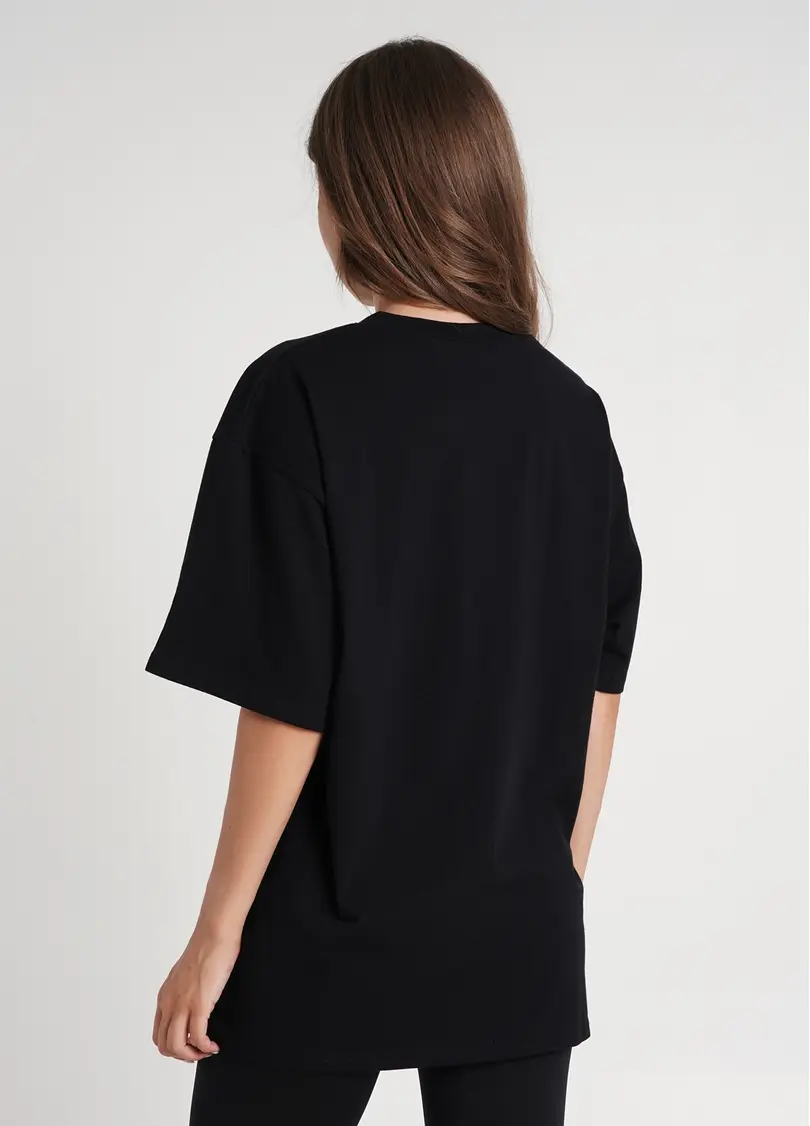 Футболка оверсайз T-SHIRT BASIC 4806/010 black (чорний)
