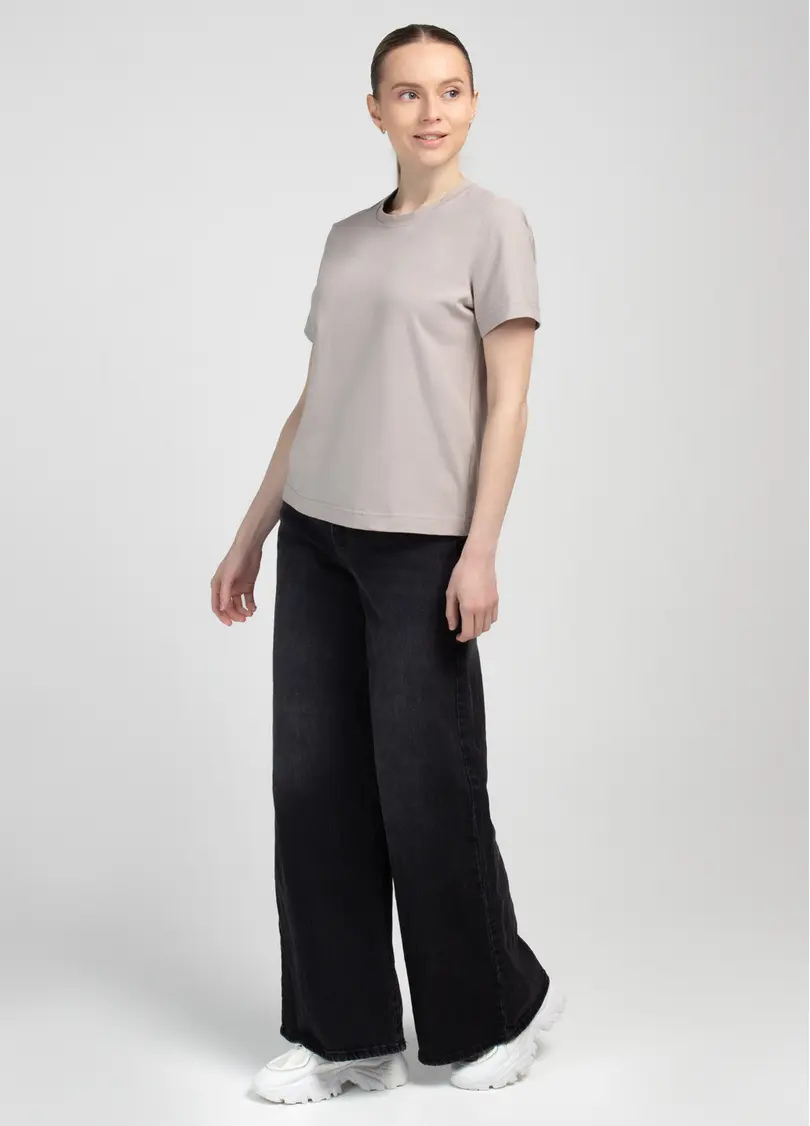 Футболка бавовняна T-SHIRT BASIC 4822/010 mushroom beige (бежевий)