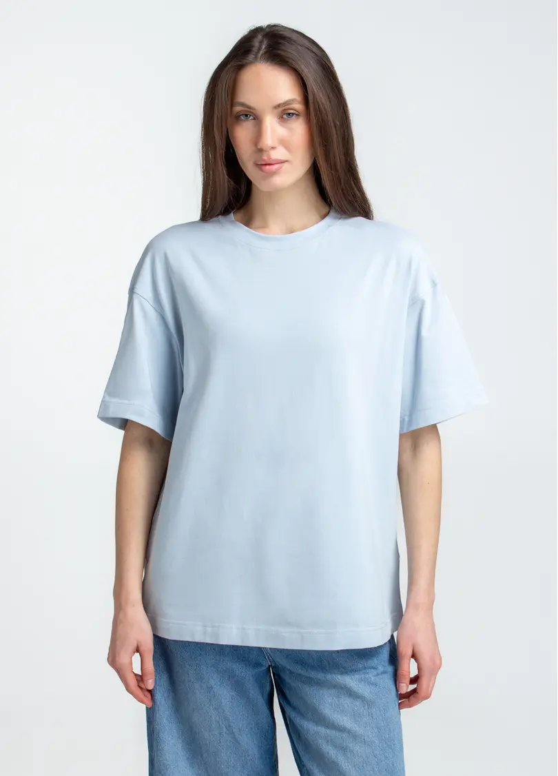 Футболка оверсайз T-SHIRT BASIC 4824/010 (блакитний)