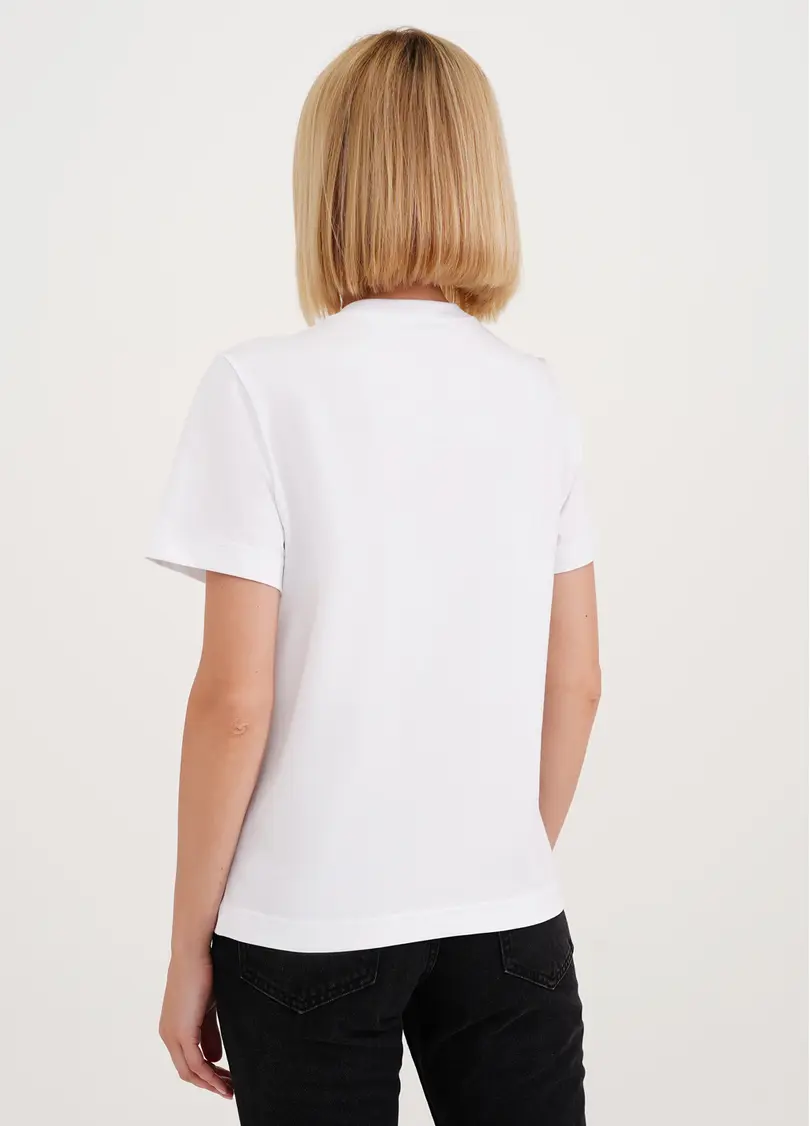Бавовняна футболка T-SHIRT BASIC NECK 4815/010 white (білий)