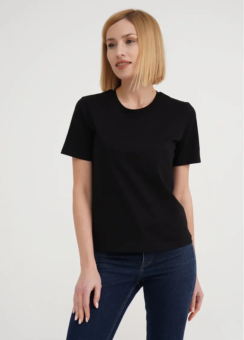 Бавовняна футболка T-SHIRT CLASSIC 4802/010 black (чорний)