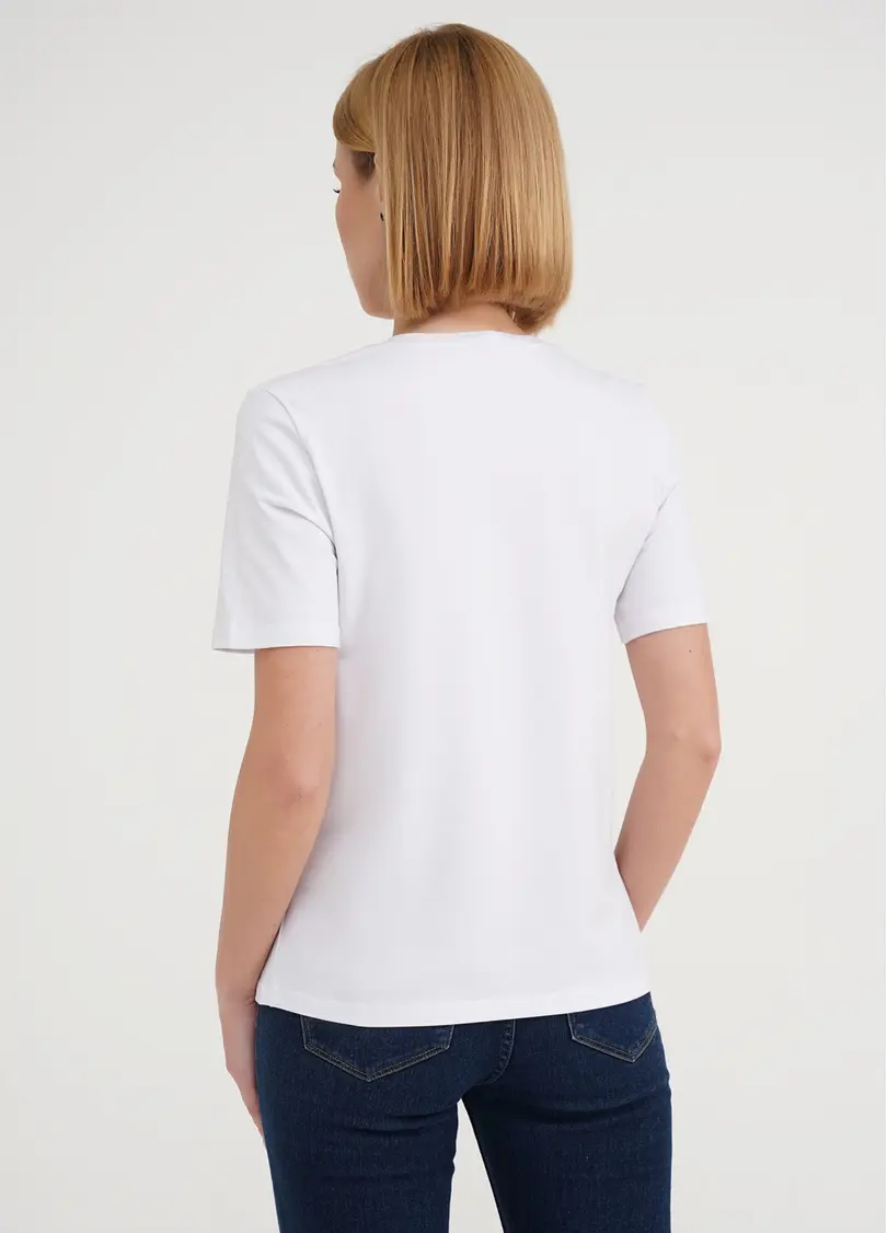 Бавовняна футболка T-SHIRT CLASSIC 4802/010 white (білий)
