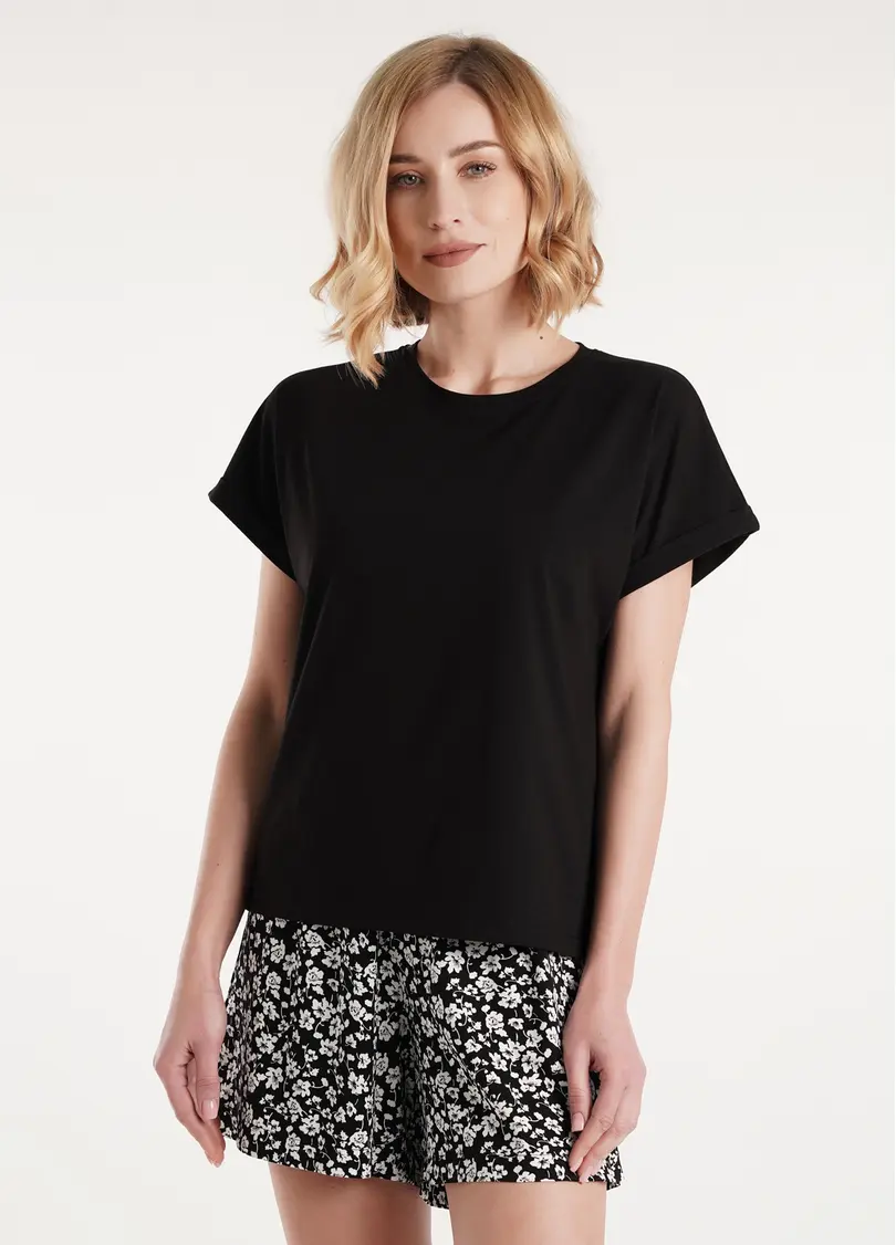 Футболка з бавовни T-SHIRT CLASSIC 4809/010 black (чорний)