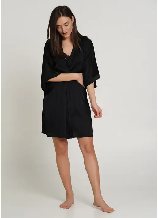 Шовковий халат HELENA 7205/050 black (чорний)