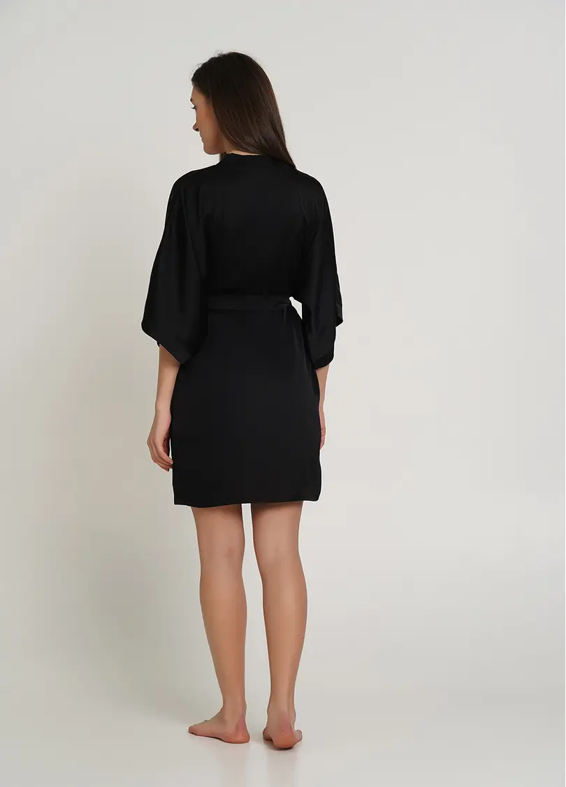 Шовковий халат HELENA 7205/050 black (чорний)
