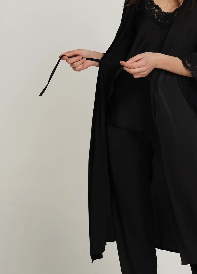 Халат HELENA 7214/051 black (чорний)