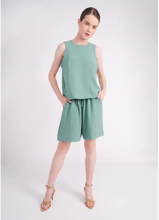 Комплект з жатого льону FLAWLESS 6701/260 mossy sage (зелений)