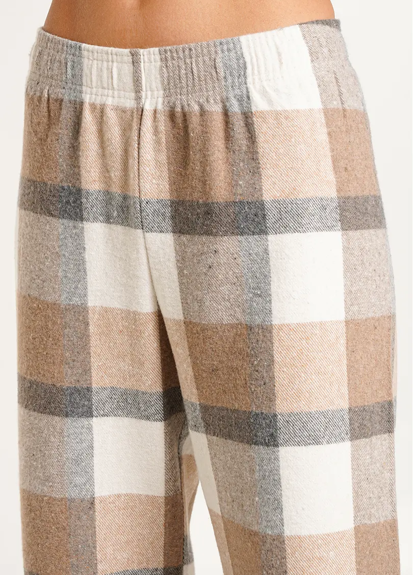 Домашній комплект світшот та штани в клітинку HOME STYLE 5337/180 grey/beige (сірий/бежевий)