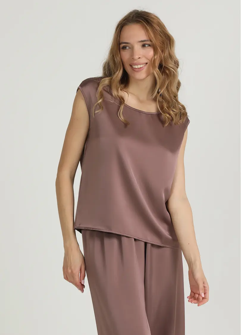 Шовковий комплект ROYAL SILK 5124/050 cappuccino (коричневий)