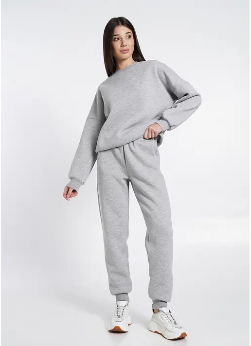 Комплект на флісі світшот та штани SPORT STYLE 5806/170 grey melange (сірий) Комплект на флісі світшот та штани SPORT STYLE 5806/170 grey melange (сірий)