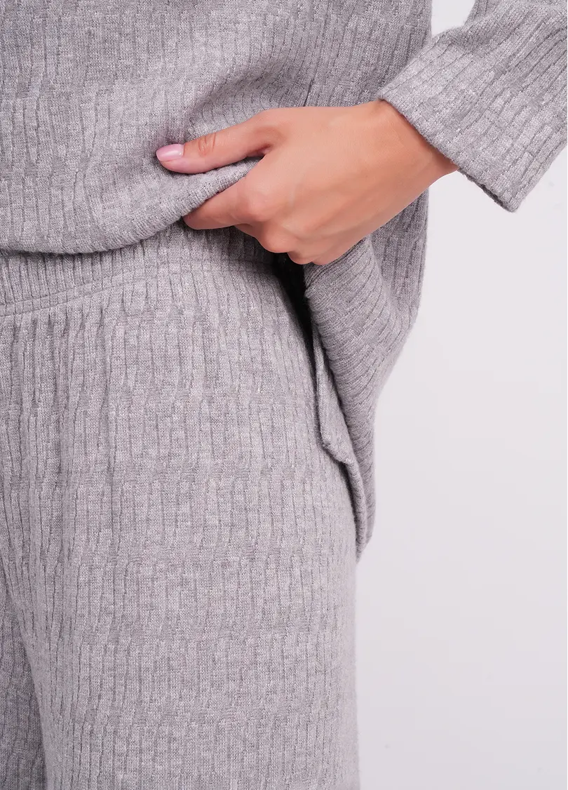 Комплект в косичку кофта та штани TWINKET 5810/270 ash grey melange (сірий)