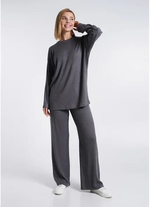 В'язаний комплект WARMLY TOUCH 5809/150 dark grey (сірий) В'язаний комплект WARMLY TOUCH 5809/150 dark grey (сірий)