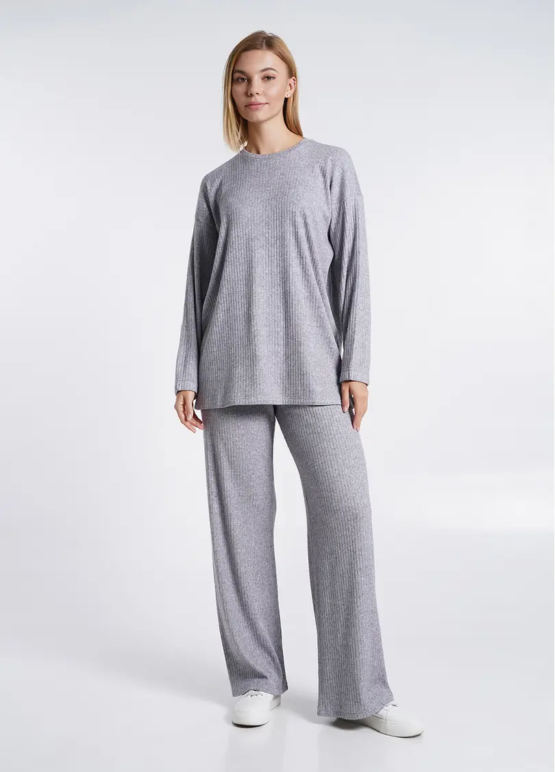 В'язаний комплект WARMLY TOUCH 5809/150 light grey melange (сірий)